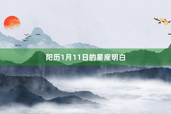 阳历1月11日的星座明白